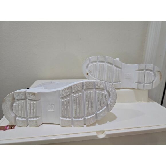 Dr. Martens Canvas Combat Boots White/Gray Lace Up Grunge Women's Size 8 - Picture 8 of 9